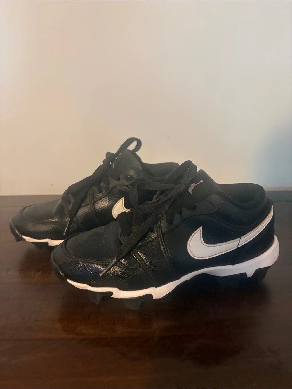 Jordan Low Kids Black and White Cleats